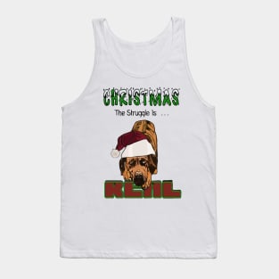 Rhodesian Ridgeback Christmas The Struggle Is Real Art Tank Top